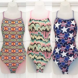 3 Dolfin One-Piece Competition Bathing Suits
